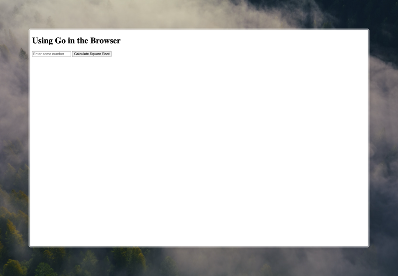 Screenshot of the square root calculator form